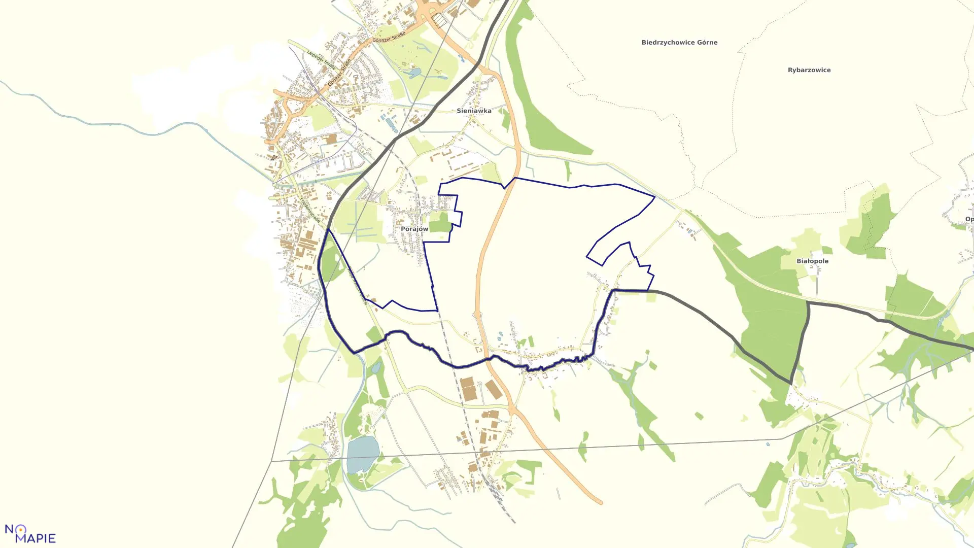 Mapa obrębu KOPACZÓW w gminie Bogatynia